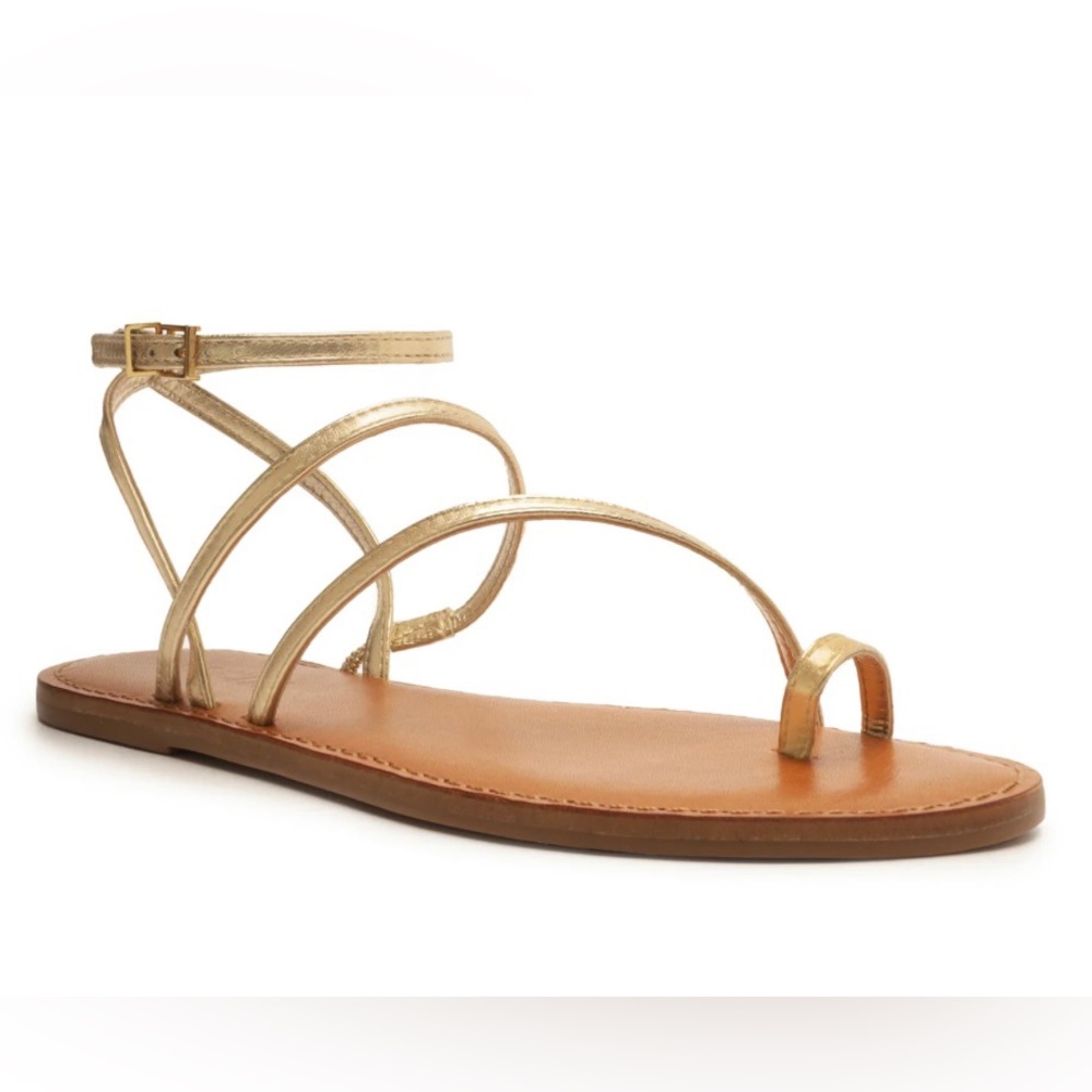 “Hallea Metallica Heather” Ankle Strap Sandal - Schutz